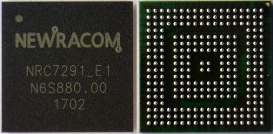 뉴라텍이 세계 최초로 개발한 장거리·저전력 와이파이 칩셋 시제품(IEEE 802.11ah 기반)으로, 1.5㎞ 이상 떨어진 공간에서도 무료로 와이파이를 지원한다. 뉴라텍 제공